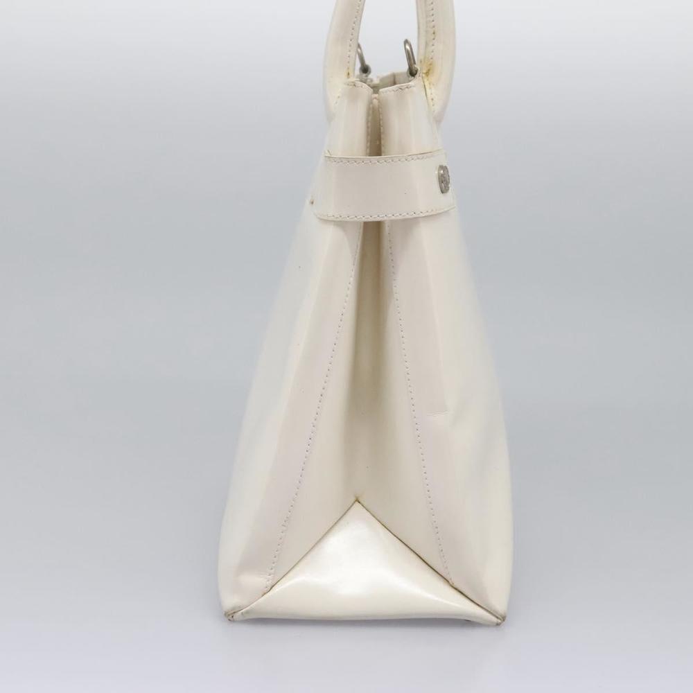 GUCCI Hand Bag Enamel 2way White Auth 108277 - Picture 5 of 16